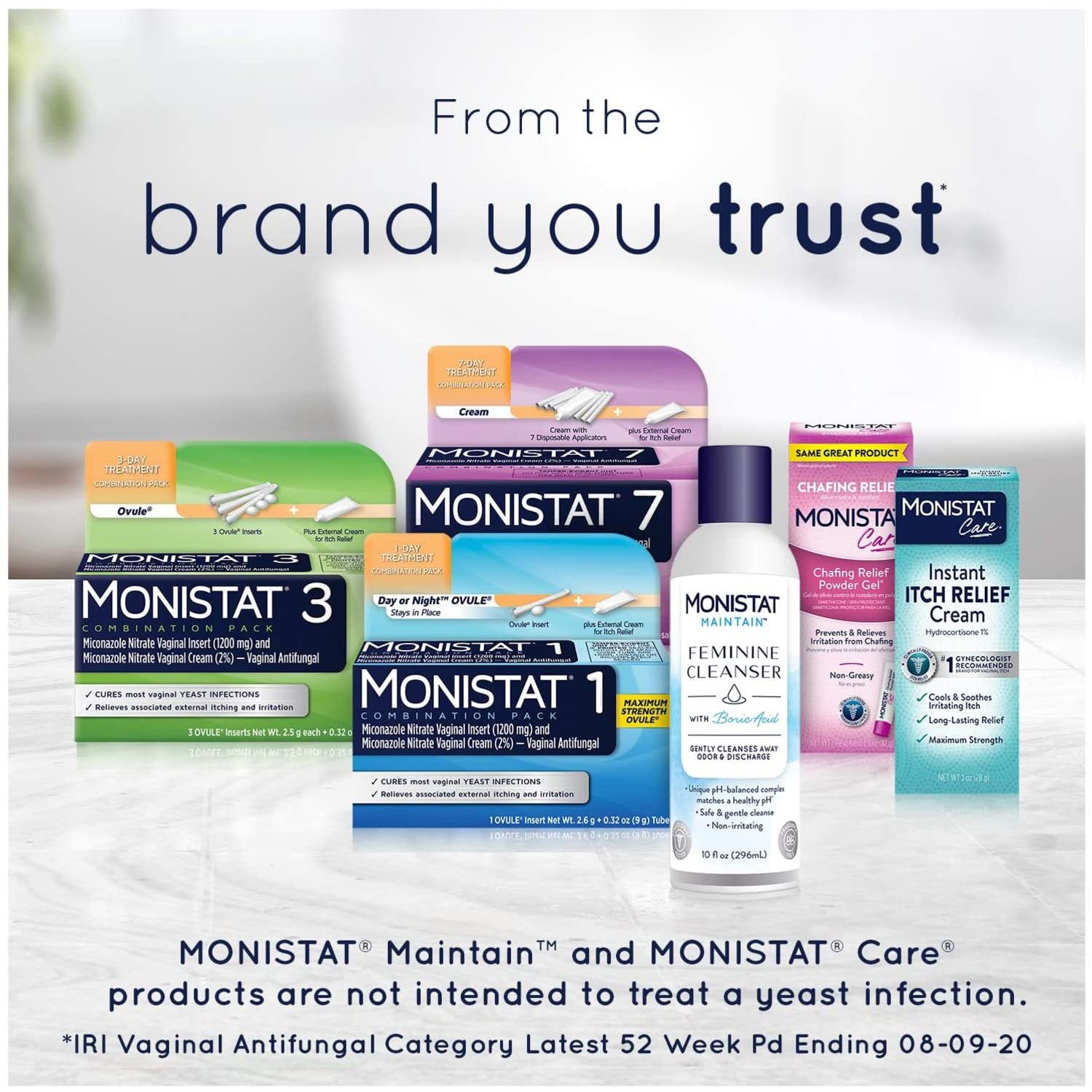 Monistat Maintain Feminine Wash with Boric Acid, Fragrance Free, 10 Fl Oz : Everything Else