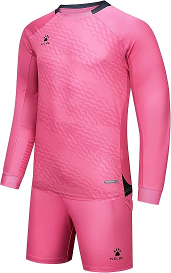 KELME Soccer Goalkeeper Jersey Uniform Kit - Mens Padded Football Goalie Shirt, Shorts and Socks - Kids and Adult Sizes