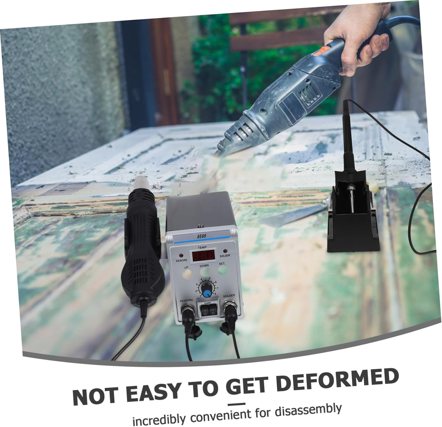 POPETPOP 2 Sets Versatile Hot Tweezers Soldering Tool Hot Air Rework Station Soldering Station Set