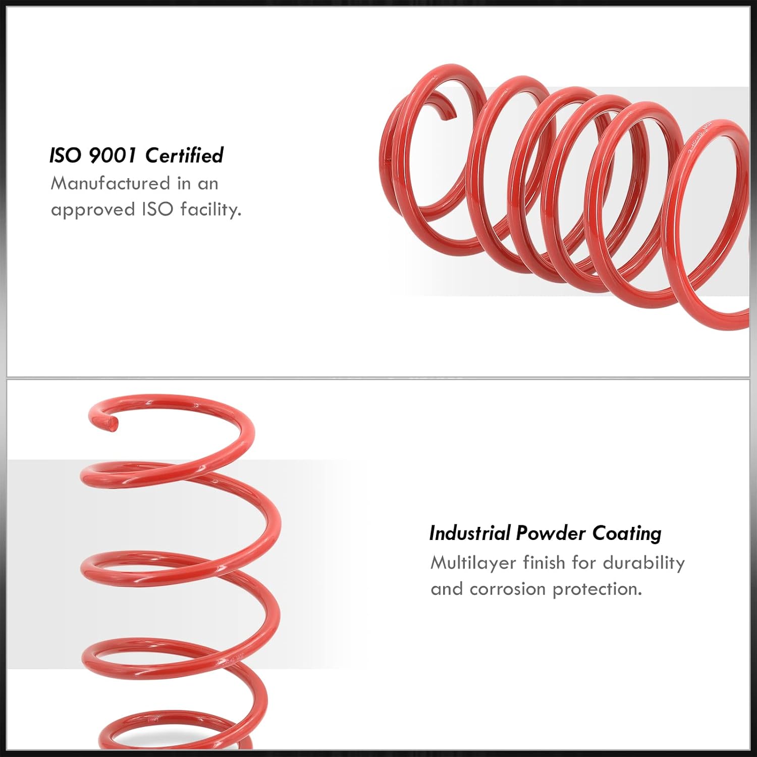 AJP Distributors Front & Rear Suspension Drop Height Coil Lowering Springs Kit Red Compatible/Replacement For Golf GTI MK4 forJetta Bora GLI MKIV 99 00 01 2002 2003 2004 2005 99 00 01 02 03 04 05