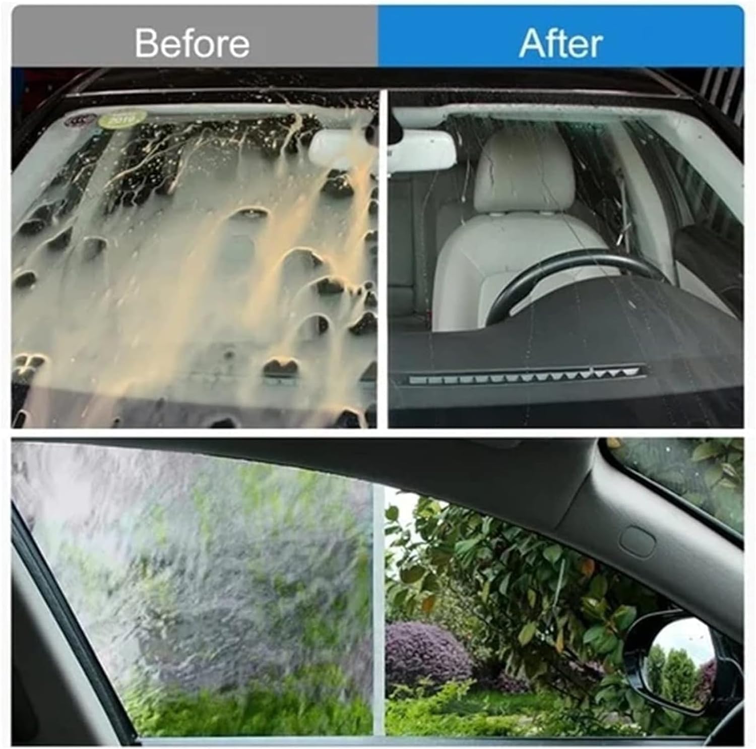 Sopami-Spray para revestimiento de coche, elimina la película de aceite de vidrio del coche, Sopami cubre rápidamente el espray de cera para pulir el coche (Pulverizar*2)