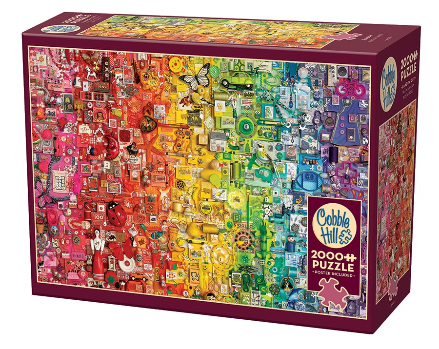Cobble Hill 2000 Piece Puzzle - Rainbow - Sample Poster Included, 2000 pieces, 39.2 x 26.6 inches - Image 2