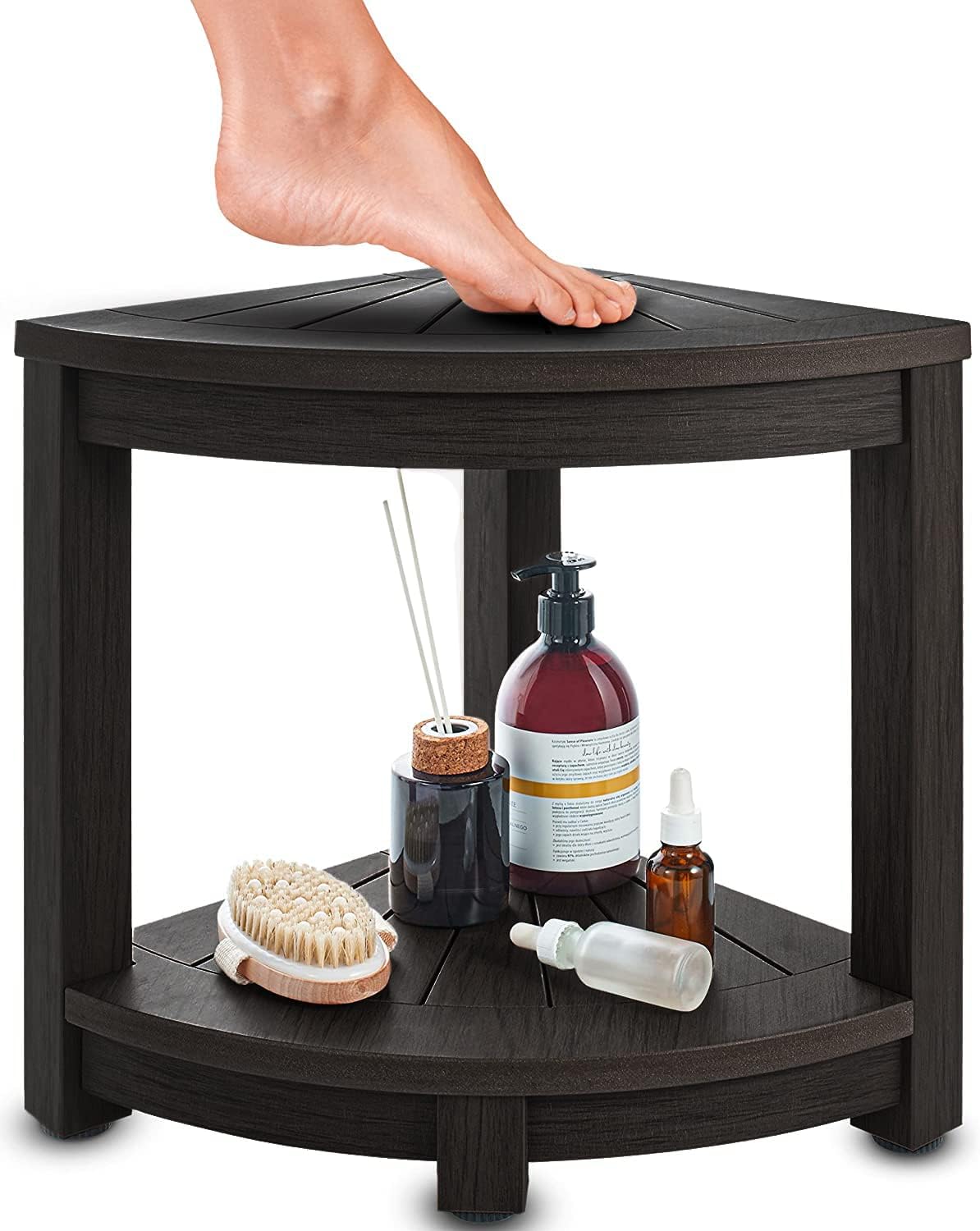 ROHKEX Corner Shower Stool for Shaving Legs Waterproof