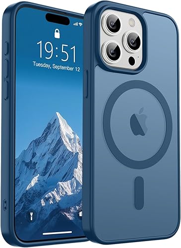 Miniatura 32 de SUPFINE - Funda magnética para iPhone 14 Pro Max (compatible con MagSafe), (protección contra caídas de grado militar de 10 pies), delgada, Negro