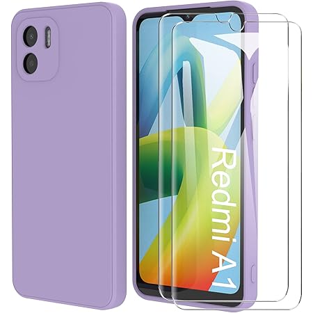 Custodia Glitter Per Xiaomi Redmi A2 4G E Redmi A1 4G – Cover Trasparente Con Scintillii, TPU Antiurto, Morbida Al Tattoo – Colore Viola