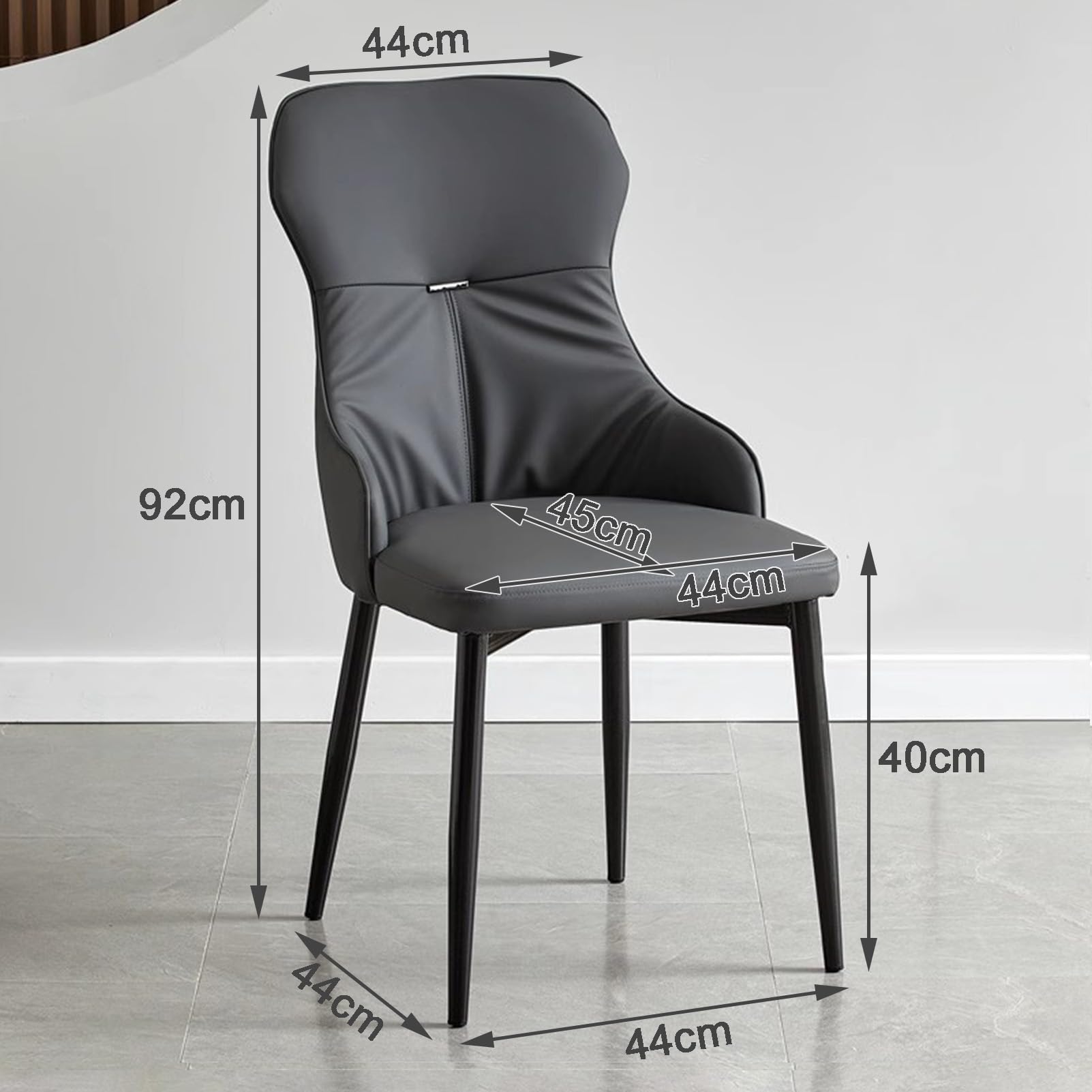 Set Di 2 Sedie Da Pranzo In Ecopelle – Stile Mid-Century, Struttura In Metallo, Facili Da Montare - 4