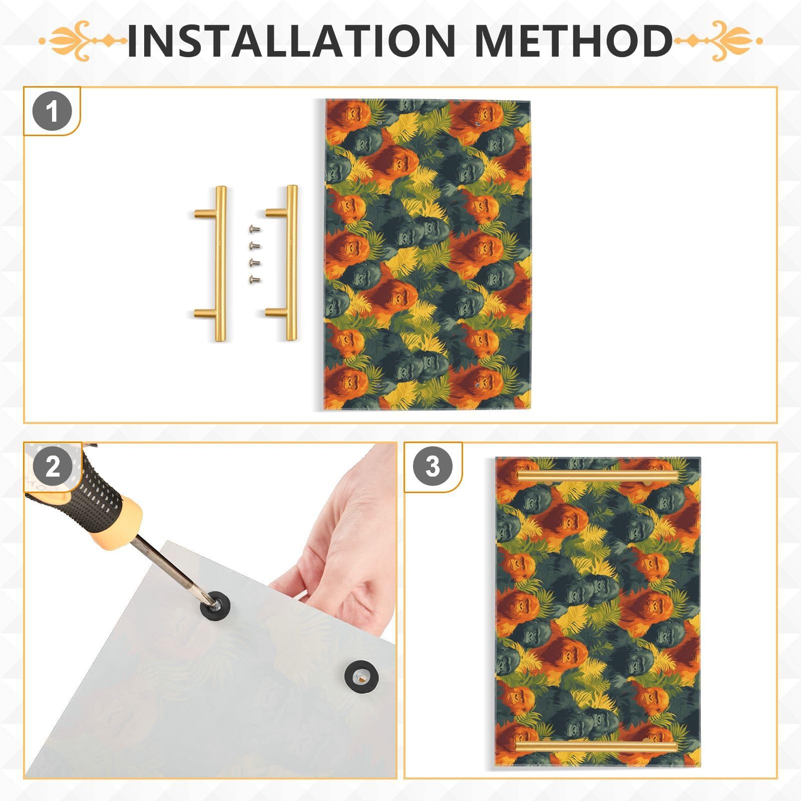 NFMILI Gorilla Colorful Vanity Tray Rectangle Acrylic Bathroom Tray Serving Trays for Centerpieces Modern Home Decor for Kitchen Bathroom Bedroom Living Room 7.9 × 11.8 inch