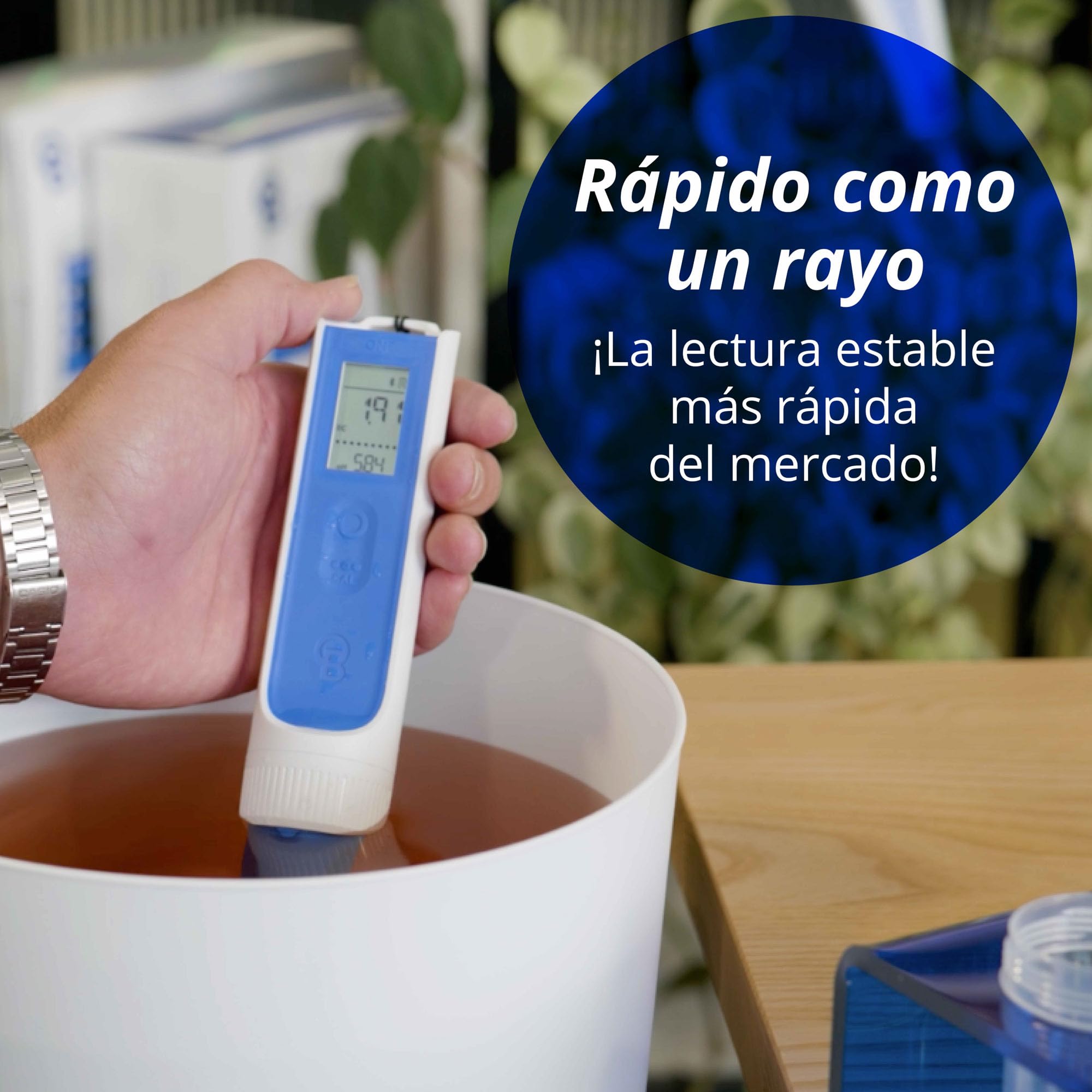 Bluelab OnePen - Medidor de temperatura, EC/PPM y pH 3 en 1, lecturas ultrarrápidas - Intercambio de datos Bluetooth y seguimiento en la aplicación - Sonda intercambiable