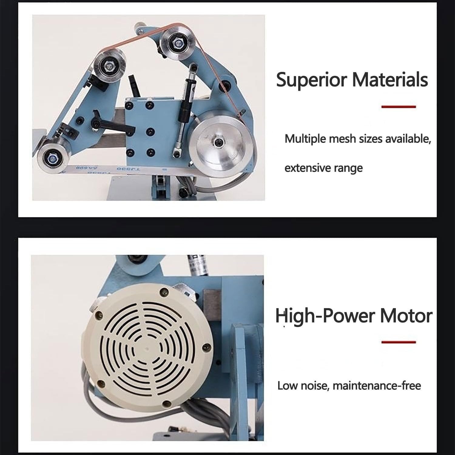 Levigatrice a Nastro Multifunzione, Smerigliatrice a Nastro Elettrica da 750 W, Sistema di Controllo del Motore Brushless, Regolazione Continua della velocità, Design Silenzioso, per Sbavatura