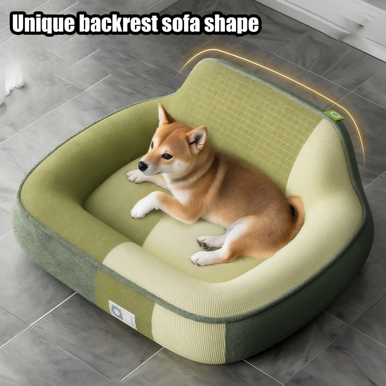 Hundesofa mit erhöhten Seiten, Füllung aus Memory-Schaum, langlebiges und stützendes Design für große Hunde