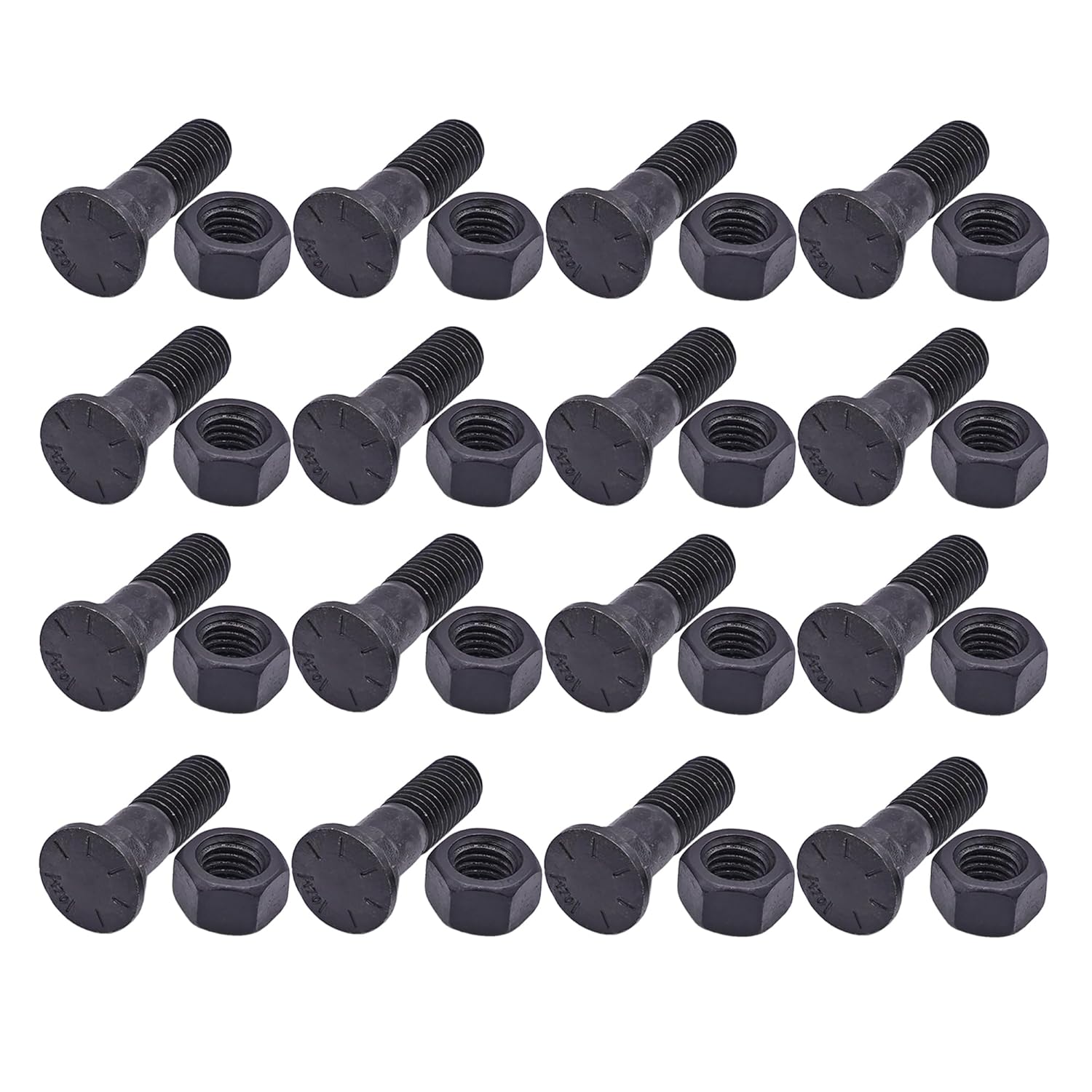 16 PCS Blades Cutting Edge Plow Bolts & Nuts 5/8"-11 x 2-1/4", Heavy Duty Skid Steer Cutting Edge Bolts with Nuts for Graders Snow Plow Loaders
