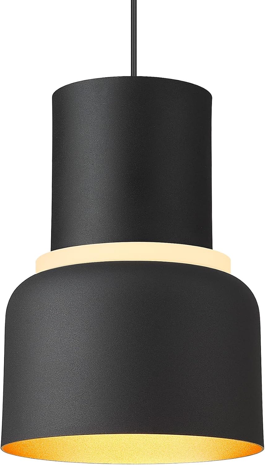 AUTELO 1Light Black Pendant Lights, Industrial 8.7" Pendant Light