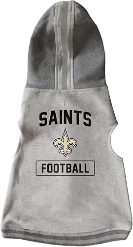Littlearth New Orleans Saints NFL Pet Hooded Crewneck with Team Logo and Name