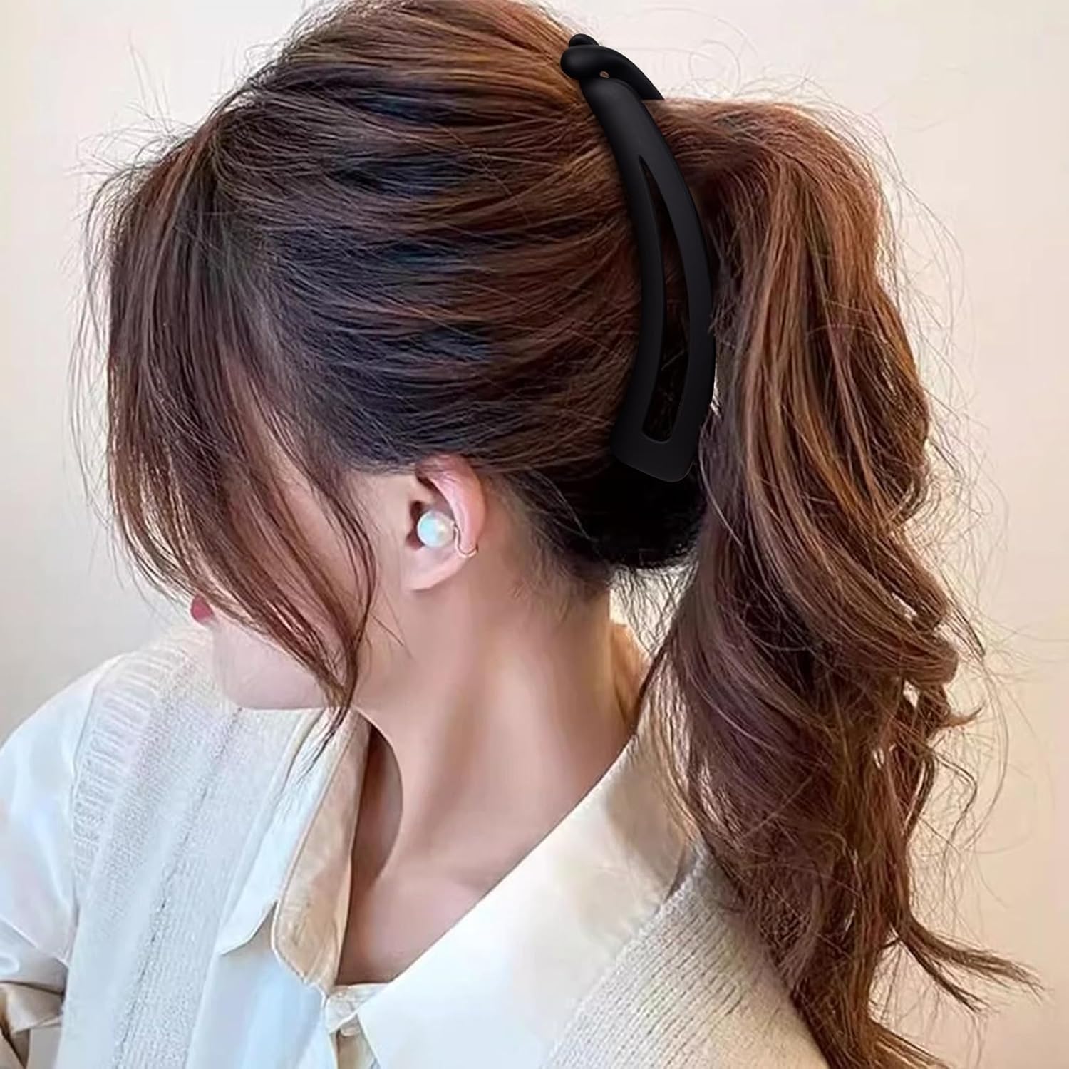 3 Pcs Banana Hair Clips for Women, Large Double Combs Claw Clips, Banana Clip Hair Accessories for Long Short Thick and Thin Hair (Purple, Brown, Black) - Image 6