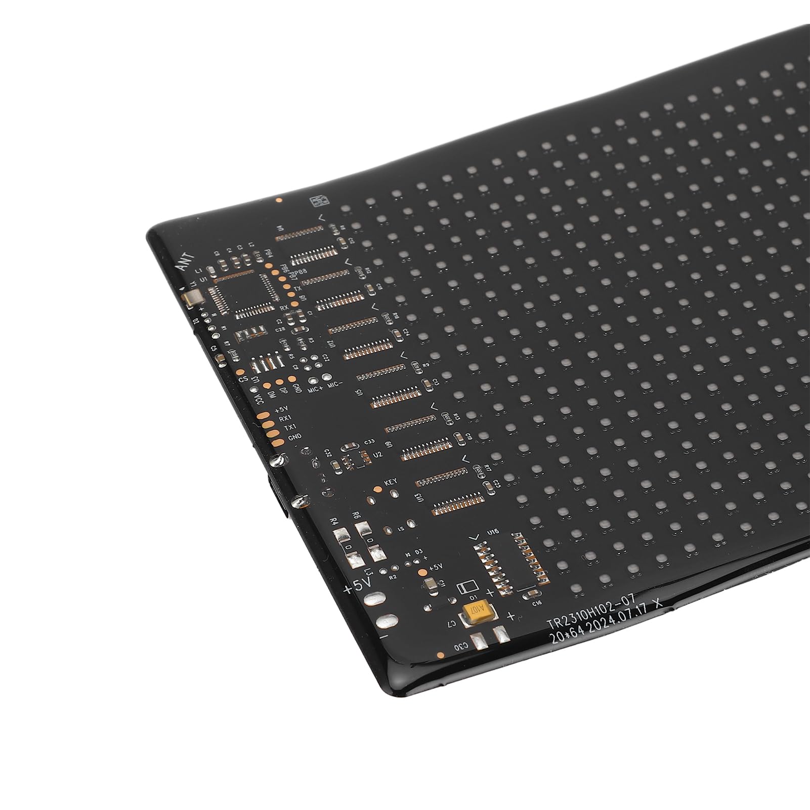 Programowalny wyświetlacz LED 20x64 pikseli Wodoodporny panel LED ze sterowaniem Bluetooth i 1280 diodami RGB Zasilanie przez USB dla sklepów Bary Wydarzenia Czarny silikon