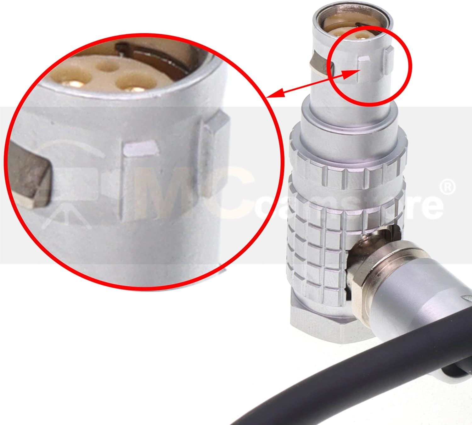 XLR 4pin Male to 1B 6 Pin RED Epic/Gemini/Scarlet-W/Raven/WEAP Camera Power Cable (Right Angle 6pin, 150cm)