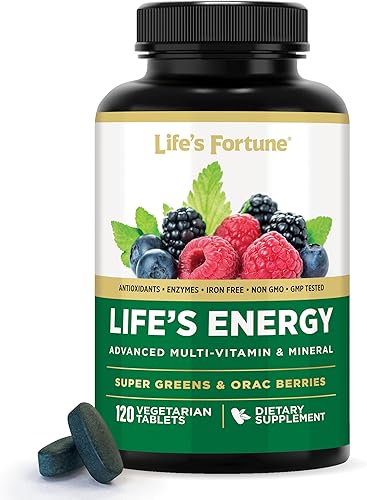 Life's Energy Advanced - Multivitamínico diario avanzado para hombres y mujeres, suplemento de apoyo energético e inmunológico con súper verdes,