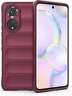 جراب هونر 50 من السيليكون للحماية من الصدمات ماص للصدمات لموبايل هونر 50 (هونر 50) (احمر وايند)، حافظة، اكريلونيتريل بوتادين ستيرين سيليكون نيوبرين