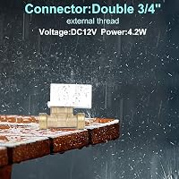 EXLECO 12V Elektromágneses Szelep G3/4 Hüvelykes 2 Utas Vízszelep Réz Normál Zárt Mágnesszelep Vízellátáshoz 3