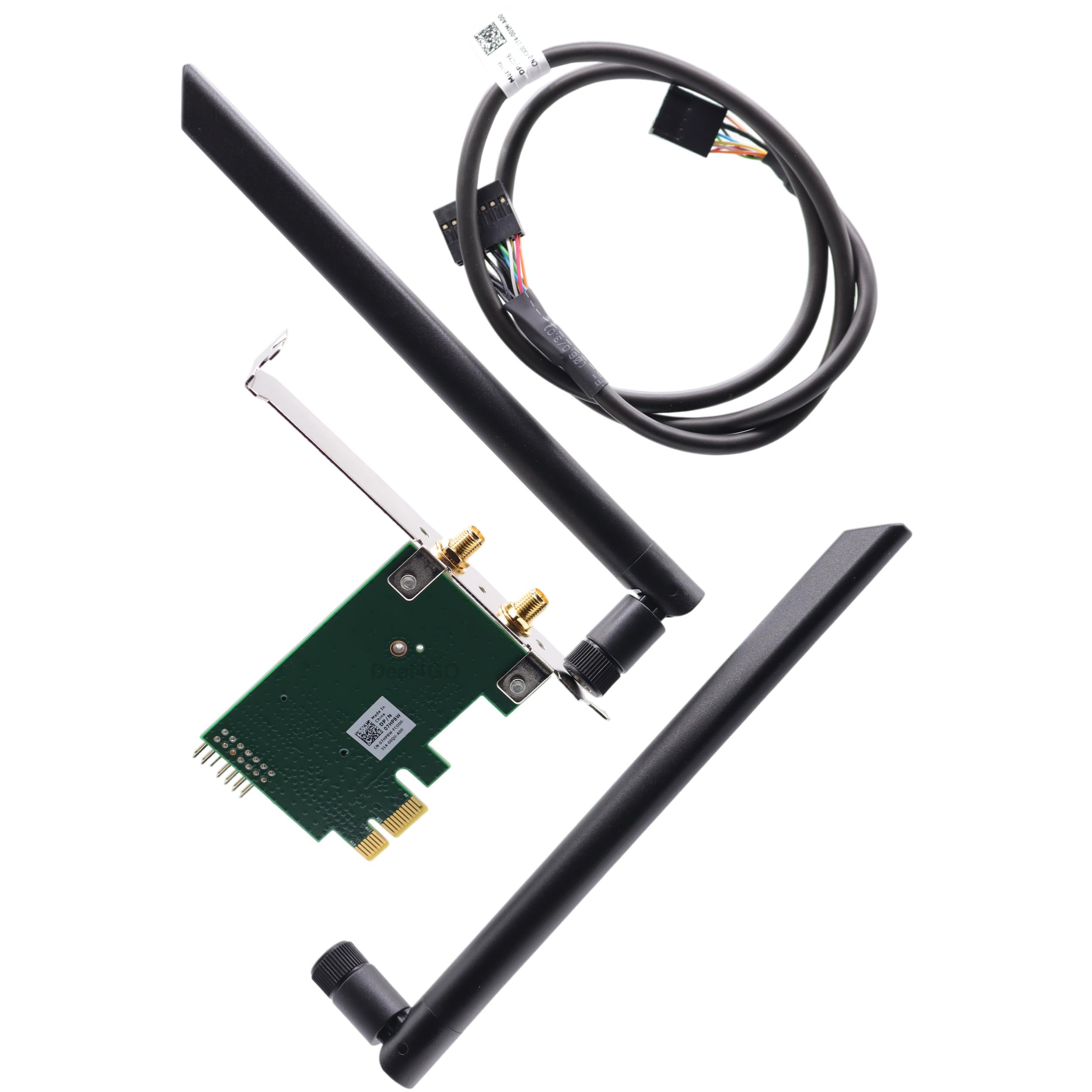 Deal4GO Adaptateur WiFi sans fil PCIe vers M.2 7HP8W 07HP8W avec câble BT de remplacement pour Dell Precision 5820 7920 5860 7960 7820 7875 (pas de carte Wi-Fi)