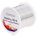 22 Gauge Jewelry Wire, Anezus Craft Wire Tarnish Resistant Copper Beading Wire for Jewelry Making Supplies and Crafting (Silver, 49 Yards/45 Meters)