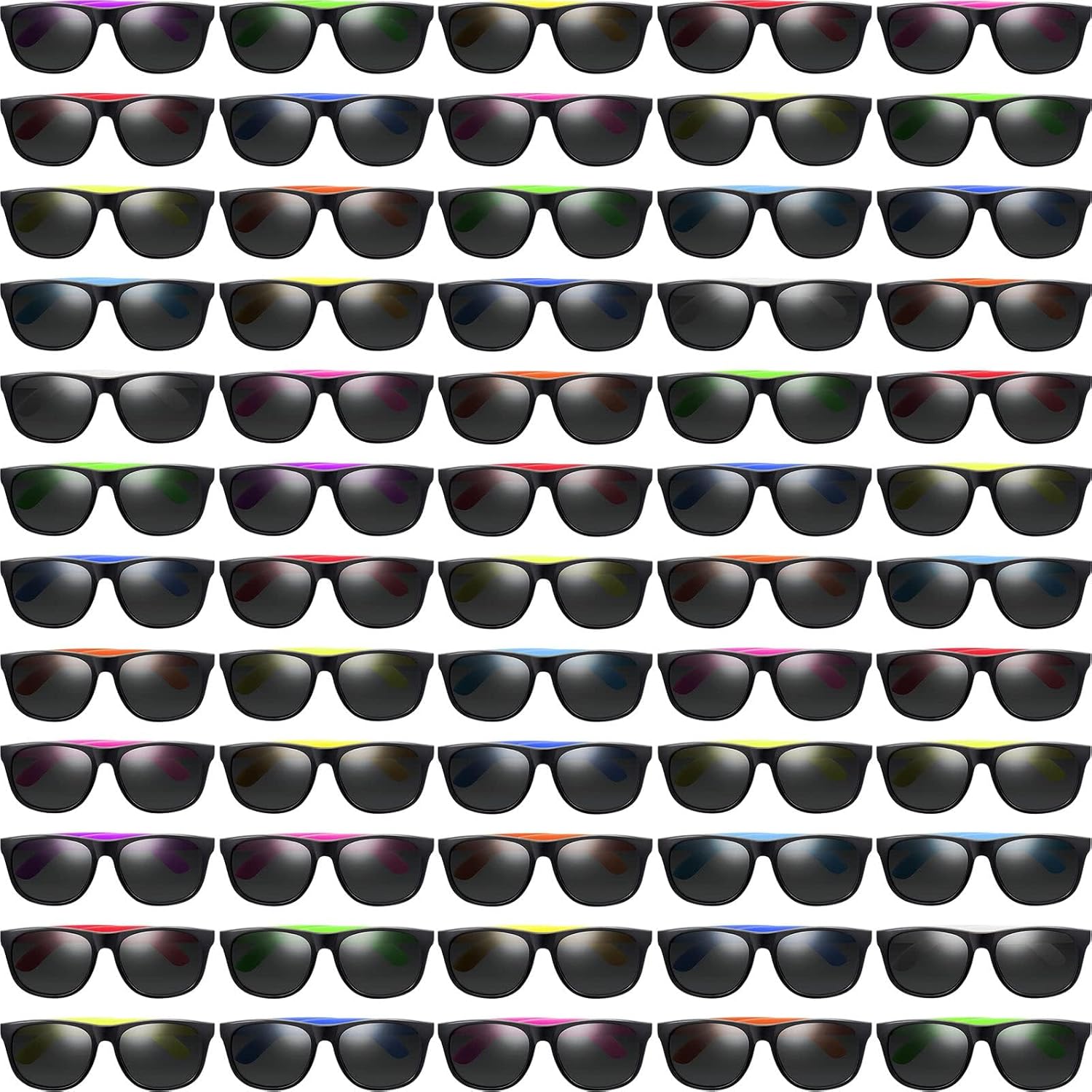 48 PCS Neon Sunglasses Party Favors Bulk, 8 Colors Party Sunglasses 80's Style Colorful Novelty Cool Sun Glasses for Classroom Prize, Goody Bag Filler, Birthday Party, Kid Teen Adult - Image 8
