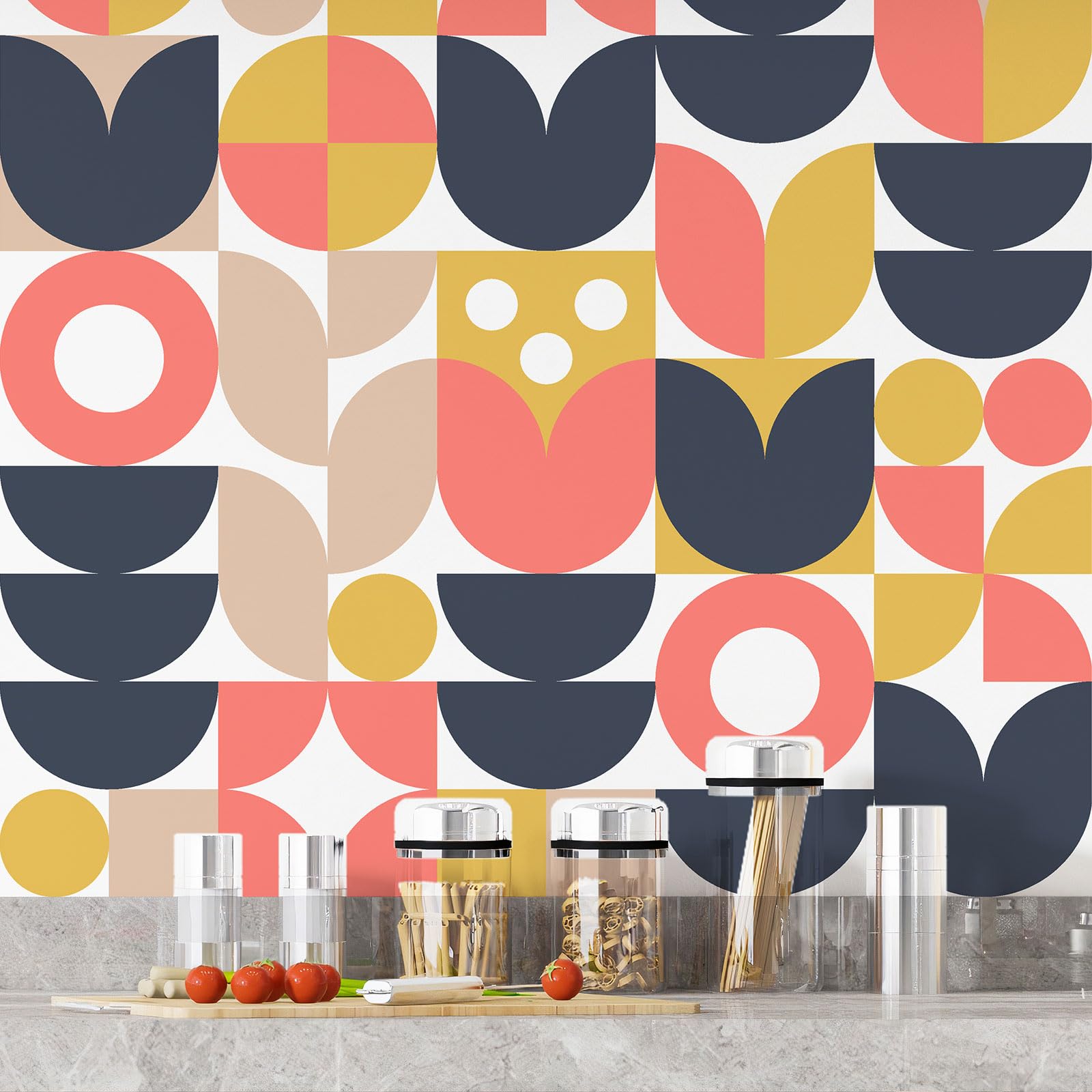 Lumalea Crédence/Adesivo da cucina – Design 3617680311790 – Adesivo + protezione lucida, 90 x 90 cm