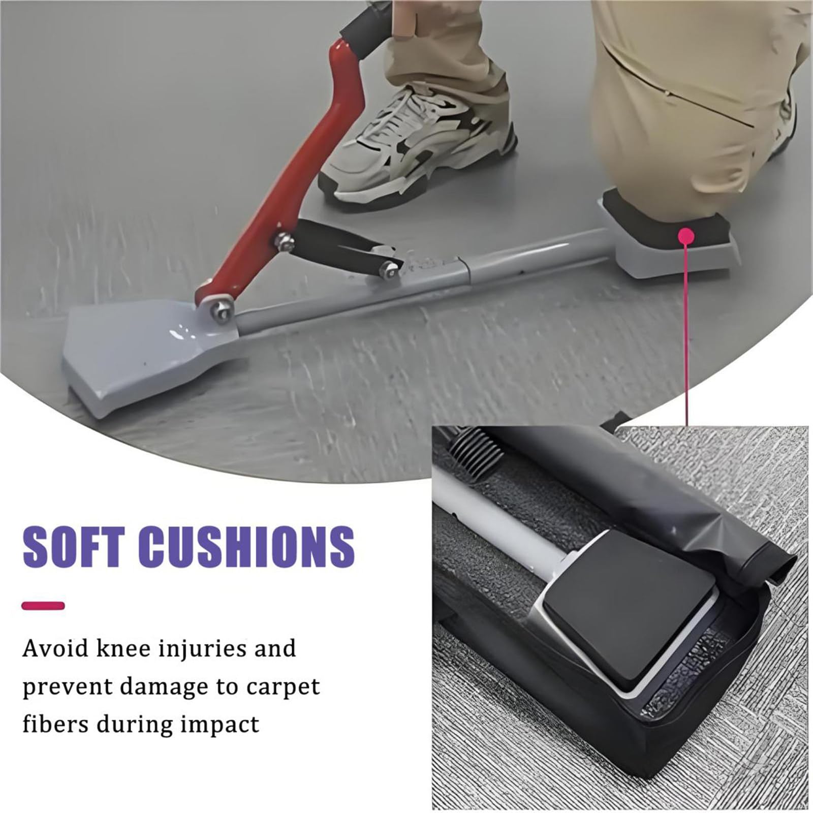 Kit D'outils De Pose De Tapis, Outil De Pose De Revêtement De Sol, Tendeur De Tapis Manuel Et Réglable, Verrouillage À Une Traction, Acier Et Alliage D'Aluminium, Pour Installation Moquette Au Sol
