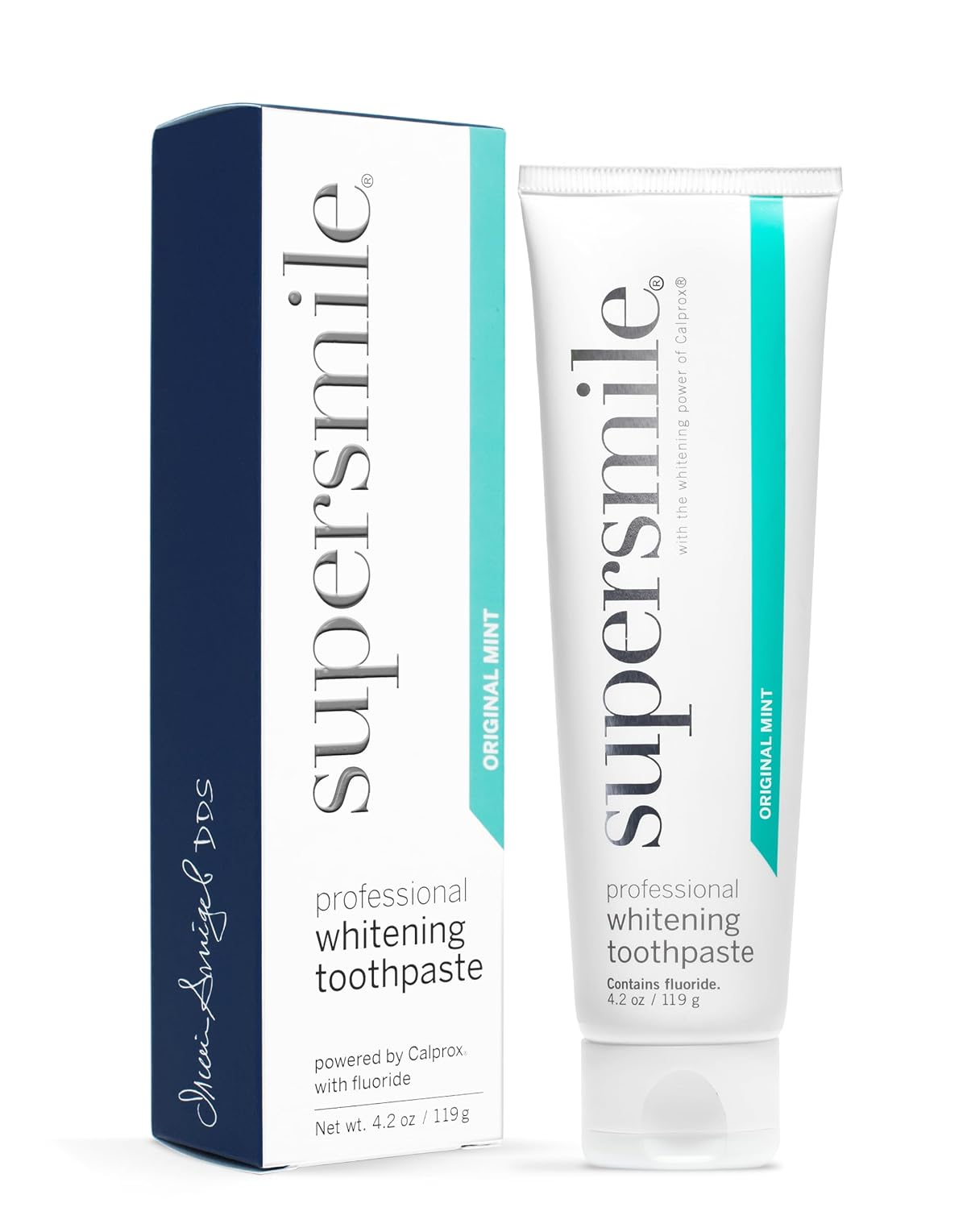 Supersmile Whitening Fluoride Toothpaste, Original Mint - 4.2 oz by Supersmile