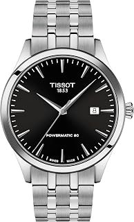 Classic Dream 40 mm, reloj automático suizo para hombre, caja de acero inoxidable, esfera negra, T1584071105100