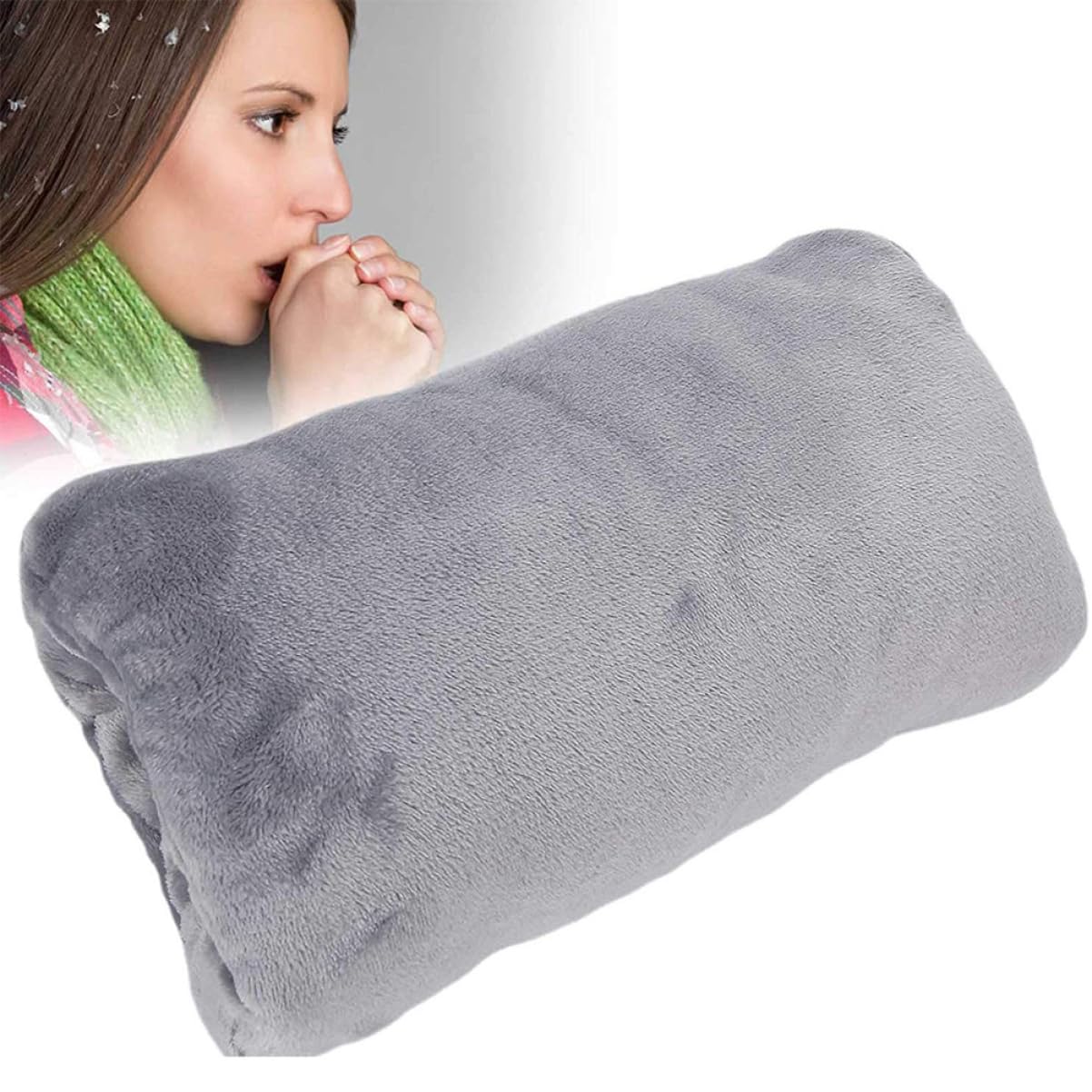 Happyyami Calentador De Manos Calentado Dispensador Calentador De Batería Almohadilla Térmica Sin Cable Criba Vibradora Calentadores Piscina Más Cálido Mini Light Grey Franela