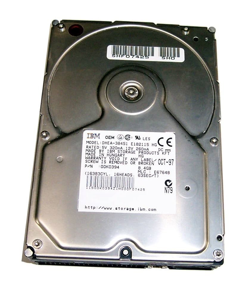 Amazon.com: IBM 8.4GB HDD, DHEA-38451, P/N: 00K0394, MLC