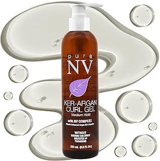 Curl Gel Tame & Revitalize Curls, Control Frizz & Eliminate Fly-Aways, Made From Natural Vitamins & Minerals, Keratin, Collagen & Argan Oil Infused To Repair, Restore & Strengthen 8.5 Oz