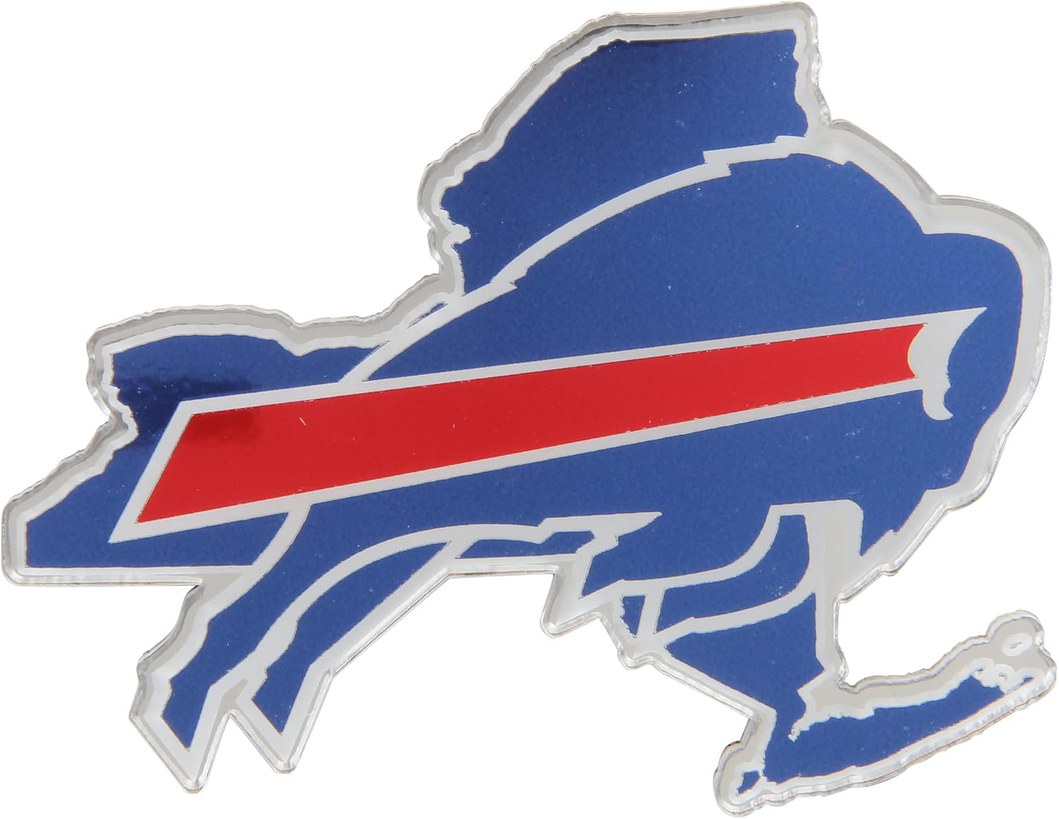 Stockdale Buffalo Bills State Shape Acrylic Metallic Auto Emblem
