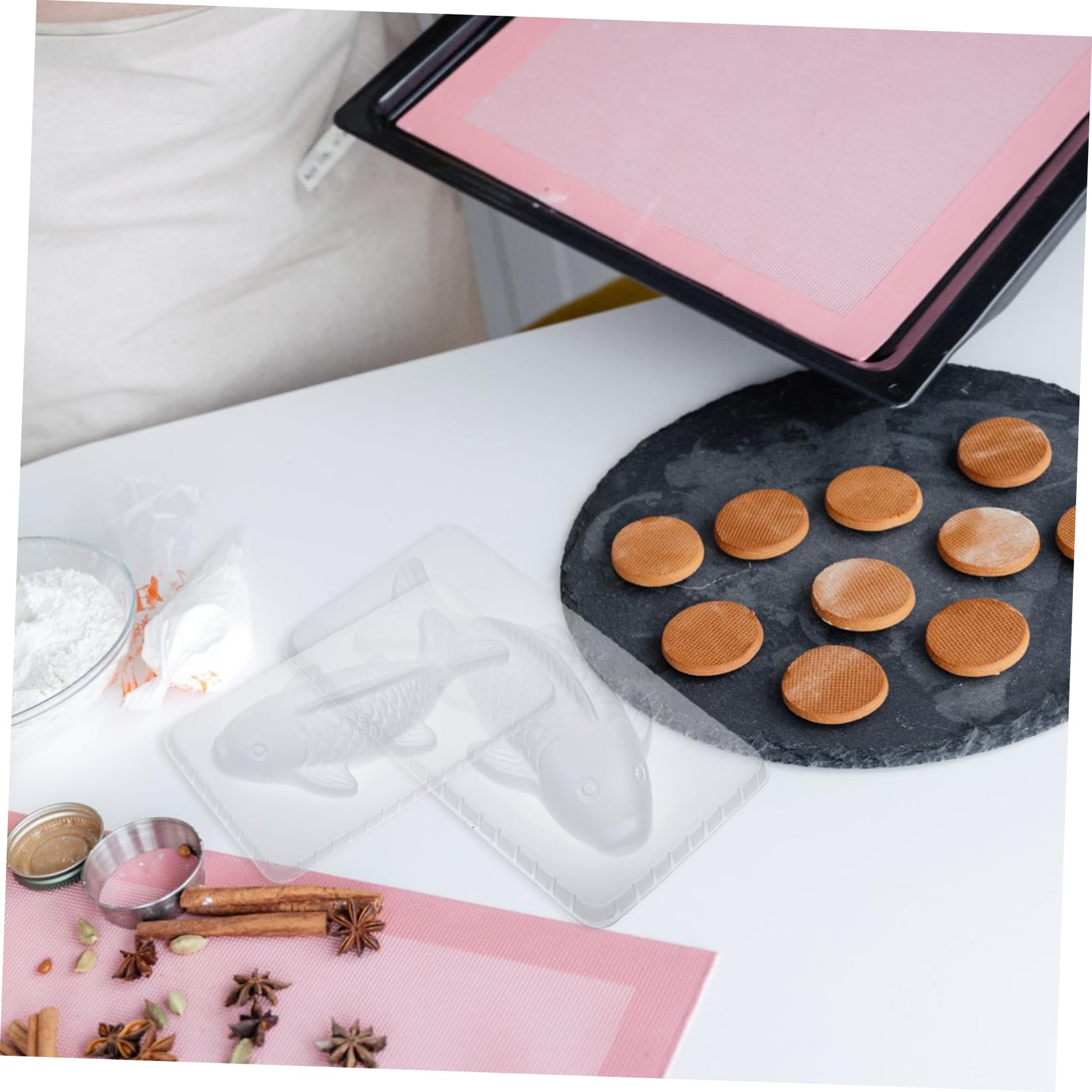 BESTonZON 6piezas Molde De Gelatina Forma De De Moldes Para Hornear Pasteles Bizcochos y Chocolates Material Antiadherente Fácil De Limpiar y Usar Casa o Pastelería Profesional
