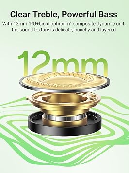 UGREEN Bluetooth 5.4 Kablosuz Kulaklık, ENC Gürültü Engelleme özelliğine sahip 12 mm Diyafram, Hızlı Şarj, iPhone Android ve Bluetooth Cihazlarıyla Uyumlu Çift Cihaz Bağlantısını Destekler