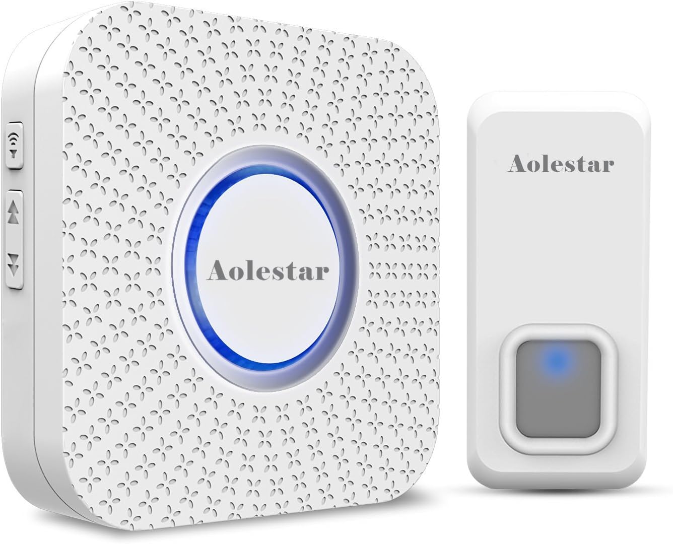 Wireless Doorbell by Aolestar- Waterproof Door Bell Kit-Wall Plug-in Cordless Door Chime at 1000-feet Range with 55 Chimes.1 Remote Button & 1 (No Battery) Plug-in AC Receiver (White)