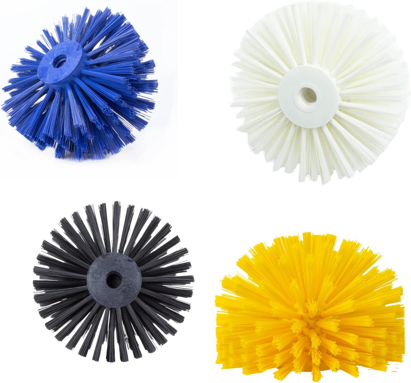 SPARTA 45007EC02 Plastic Multi-Purpose Valve Brush, Pipe Brush, Round Brush With Polyester Bristles, Color Coded For Commercial Cleaning, Kitchen, Restaurant, Bathroom, 5.7 X 7 X 5.7 Inches, White