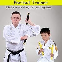 Vista 6 de Nunchakus de entrenamiento de goma espuma seguros con cadena de acero para niños, adultos y principiantes, para la práctica y el entrenamiento
