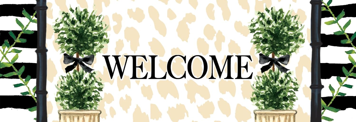 Amazon.com : DOUBLE TOPIARY WELCOME - CUSTOM DECOR Signature Sign, 5 ...