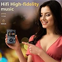 Vista 7 de Reproductor MP3 de alta fidelidad con Bluetooth 5.4, reproductor FLAC DSD sin pérdidas, reproductor de audio portátil de alta resolución, memoria