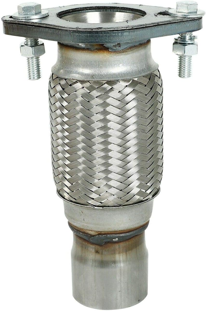 Stainless Steel Flange Flex Repair Pipe Exhaust 2" Inlet OD x 8.125'' OAL Fits Chevy Malibu Pontiac G6 Saturn Aura