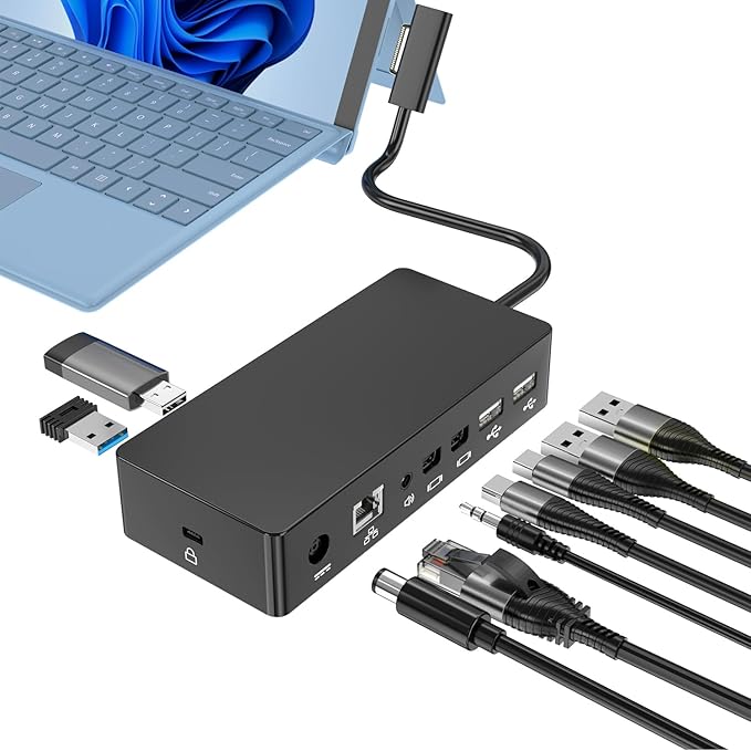 Docking Station Surface Pro con Adaptador 90W, Ethernet, Mini DP, USB 3.0 miniatura 3