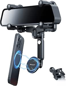 PROfezzion Car Rearview Mirror Magnetic Phone Mount Holder for MagSafe