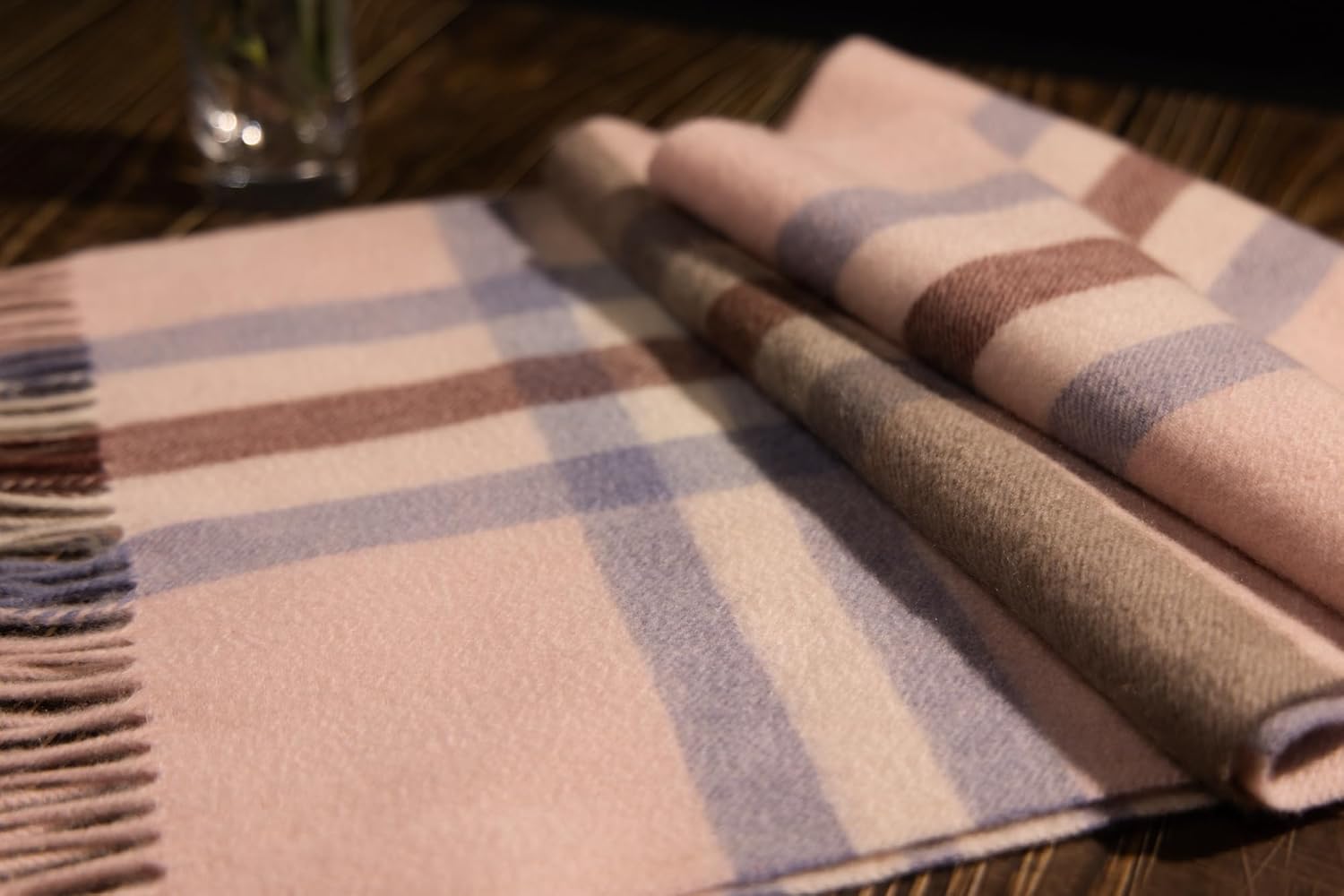 Cashmere scarf for men,100% Cashmere Plaid Tassel Scarf,Winter Warm soft Scarves with Gift Box Packaging - Image 5