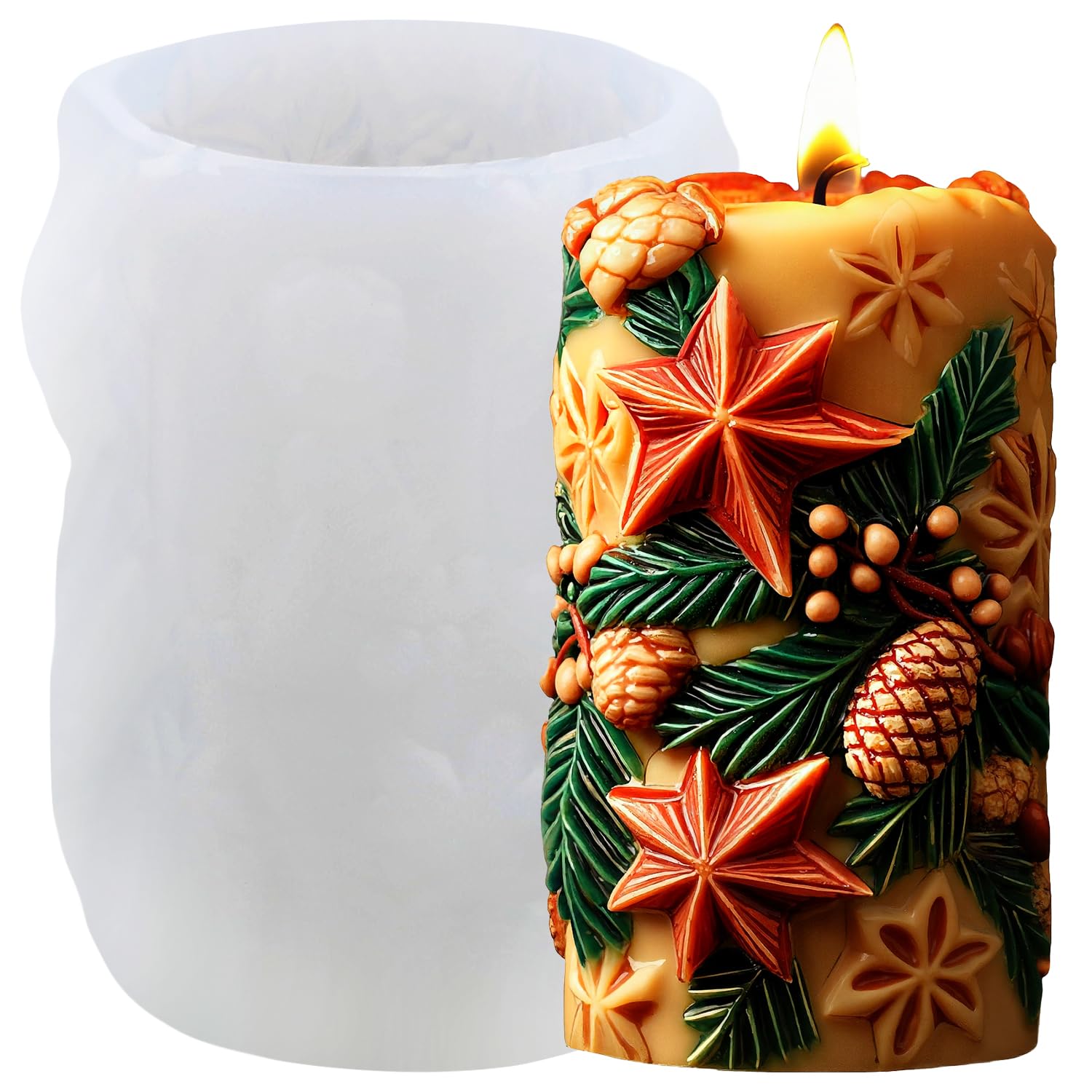Moule bougie pin Noël en silicone pour réussir vos démoulages DIY