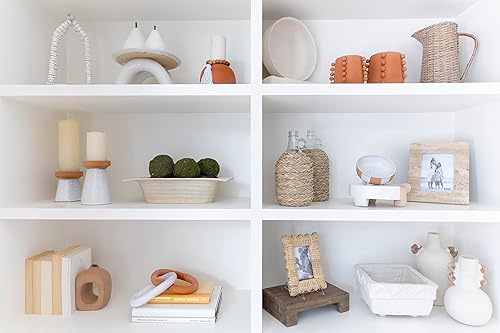 Miniatura 5 de Mud Pie Dos jarrones de yute mache; aproximadamente 9 1/2 x 5 pulgadas de diámetro