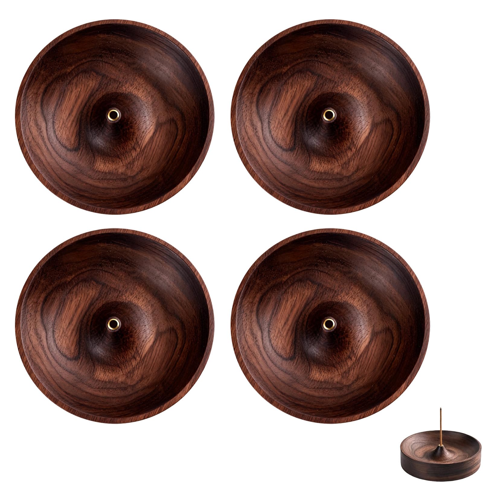 4PSC Incense Sticks Holder,Wooden Incense Stick Holders with Ash Catcher,Aromatic Incense Holders for Sticks, for Home, Offices, Clubs, Meditation Relaxation Home Decor