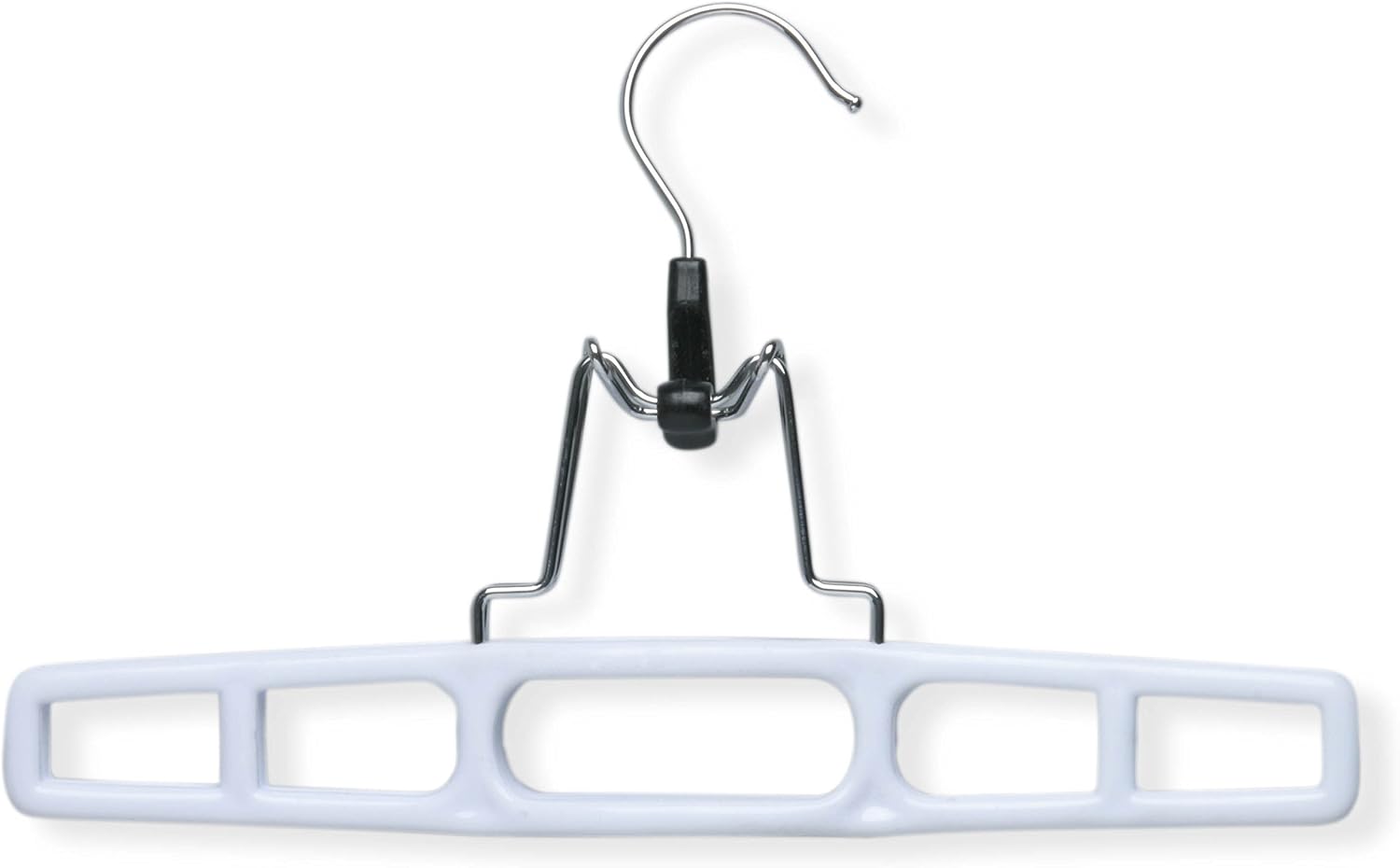 Honey-Can-Do HNG-01326 Plastic Skirt/Pant Hanger with Clamp, 2-Pack, White