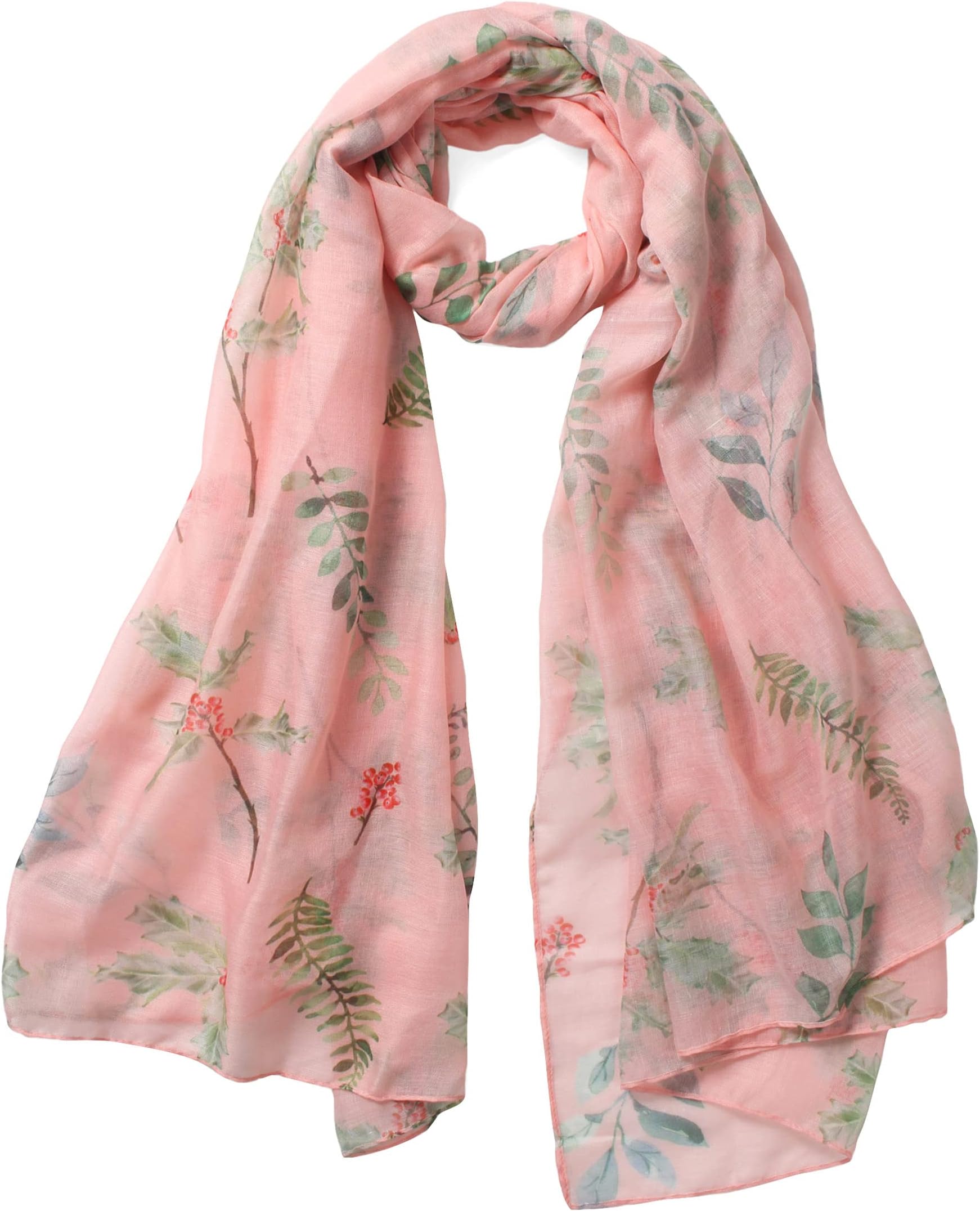 Holly Fashion Birth Flower Scarf For Women Christmas Scarf Shawls And Wraps Birthday Gifts Set Box For Mum/Grandma/Bridesmaid Unique Winter Idea Wedding Favors Present (December)